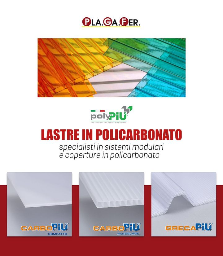 👉 Lastre in policarbonato #POLYPIU'👌

Il policarbonato è un materiale molto