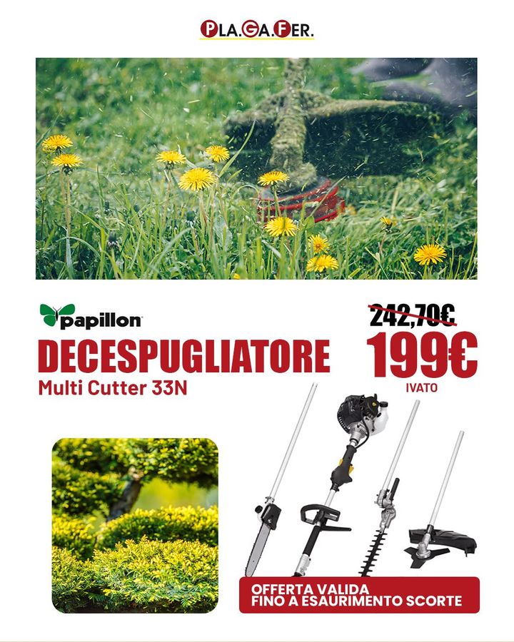 Da Plagafer Ferramenta 👉 PROMO DECESPUGLIATORE #Papillon MULTI CUTTER 33N